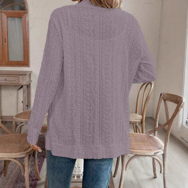 Women's Open Structured Knitted Cardigan with Pockets Amarae