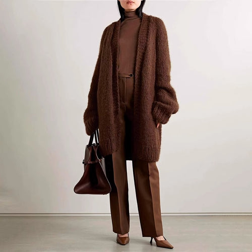 Manteau tricoté grande taille pour femmes Chic & Stil