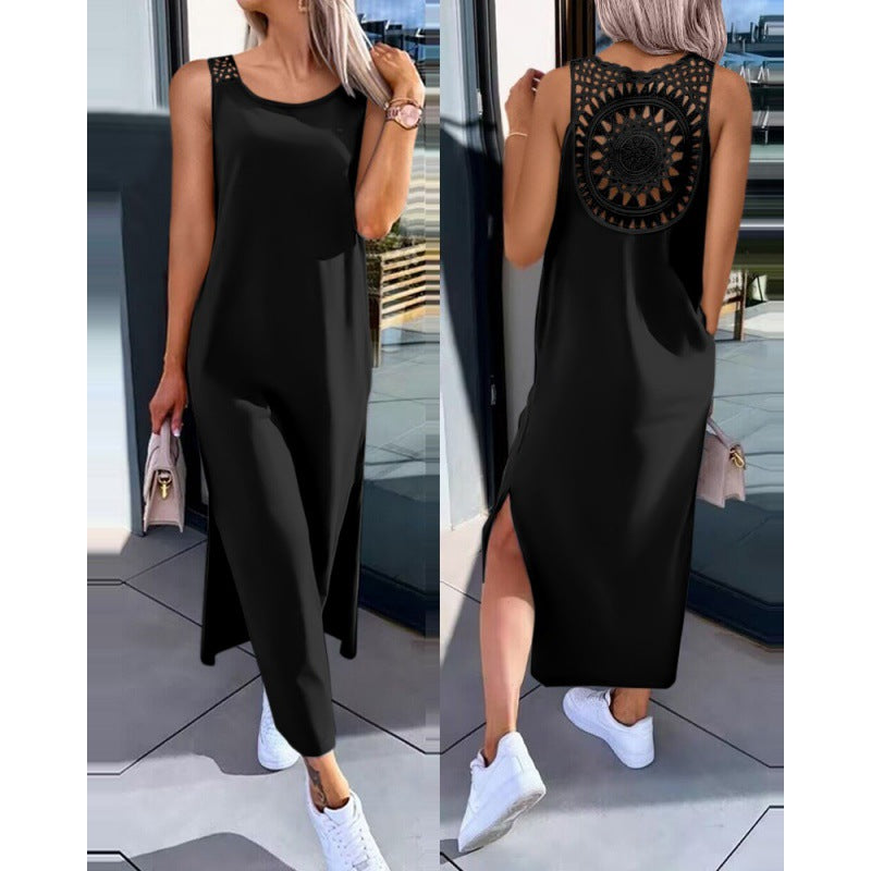 Lune London Crochet Back Maxi Dress