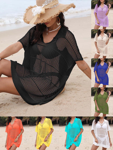 Ladies Lightweight Crochet Swimsuit Cover Top Tunic Amarae