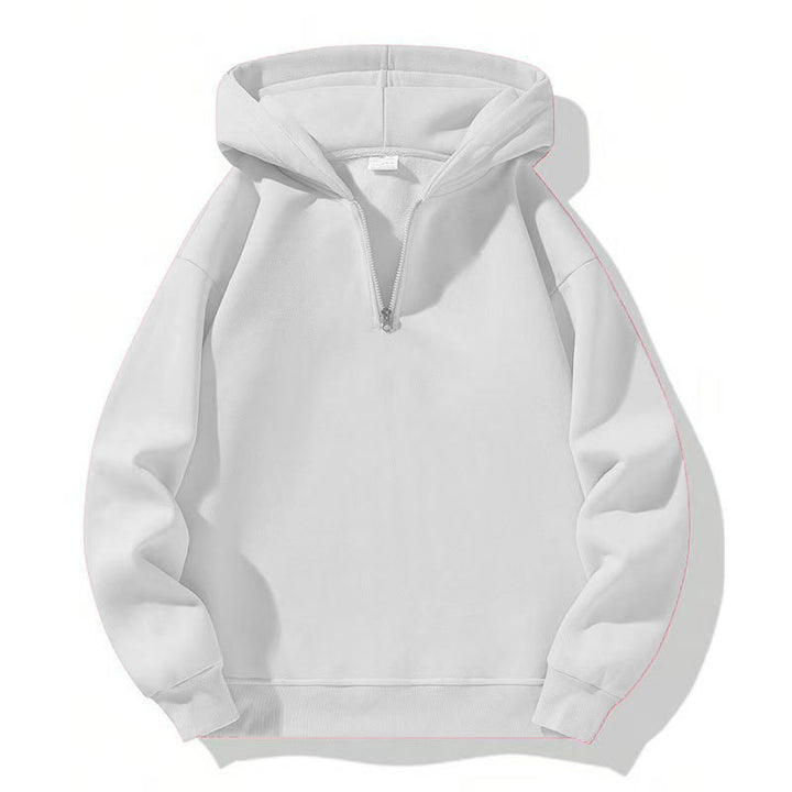 Hooded sweater for women with half zipper and soft inner lining Lune London