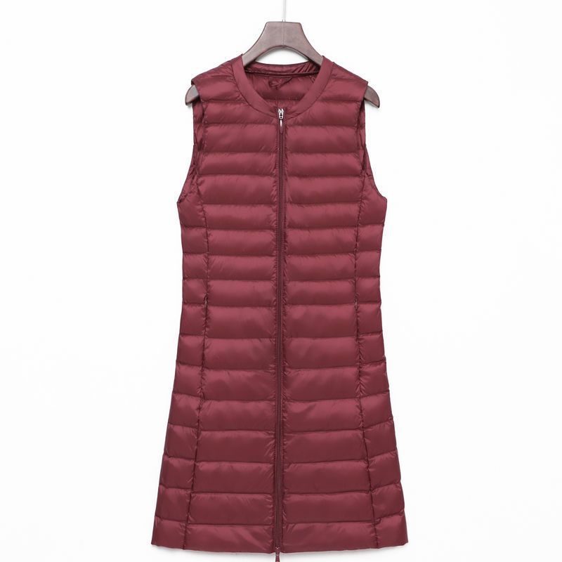 Ladies Long Quilted Thermal Vest with A-Line Silhouette Amarae