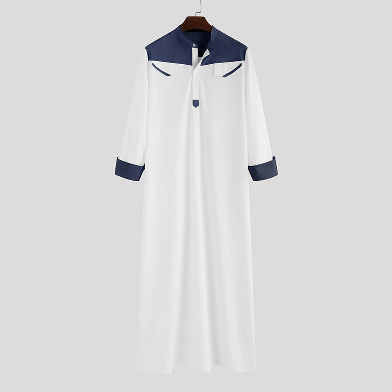 Men's traditional long dress with modern collar and practical pockets Lune London