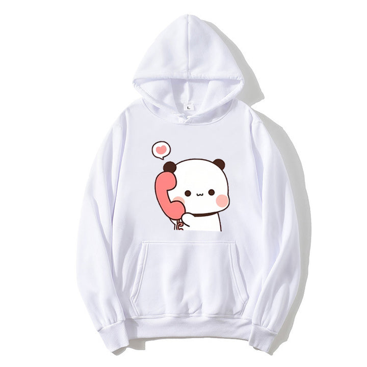 Ladies' hoodie with playful panda design Chic & Stil