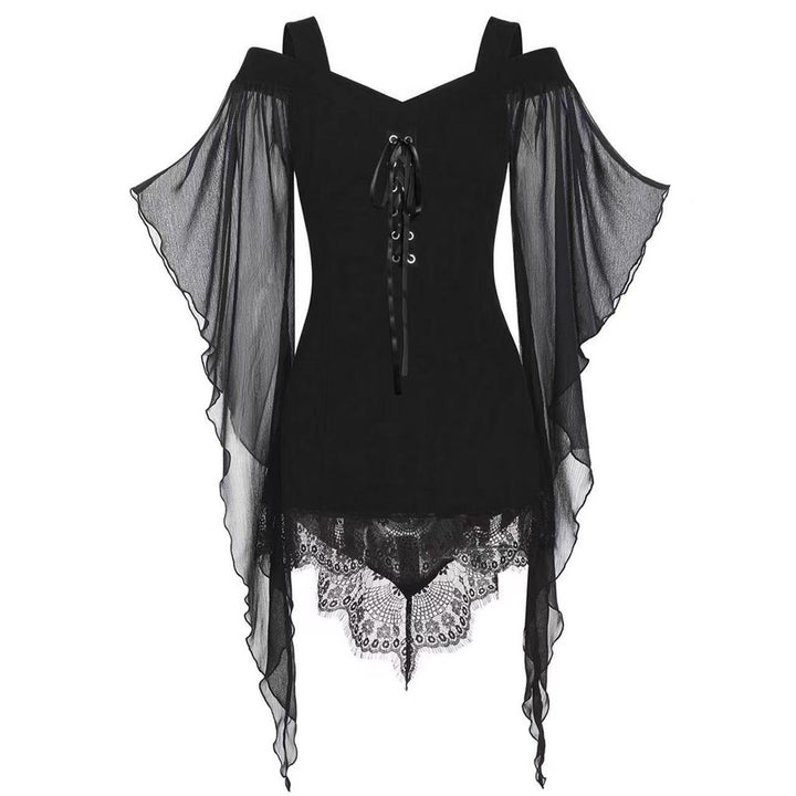 Women lace-up off-shoulder top Lune London