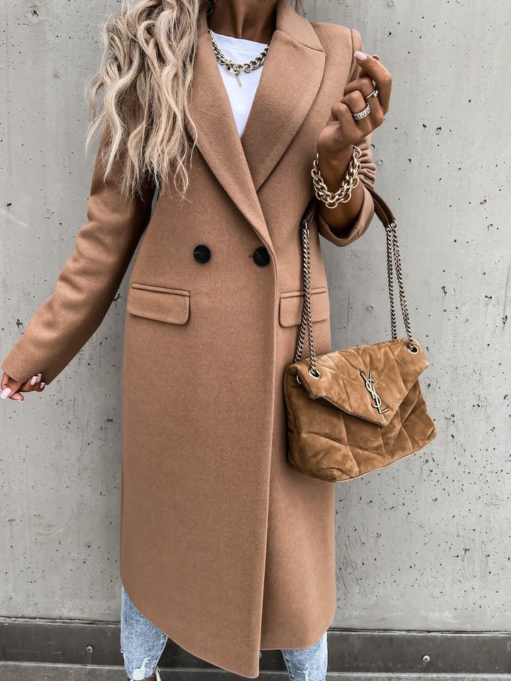 Elegant wool coat for women in oversized style Amarae