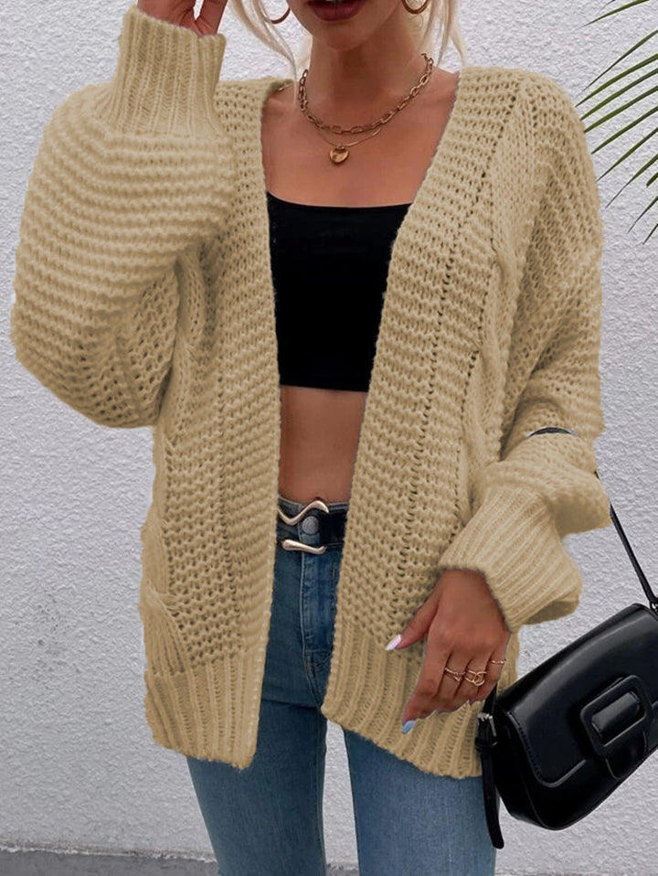 Ladies oversized knit cardigan with deep pockets and relaxed fit Lune London