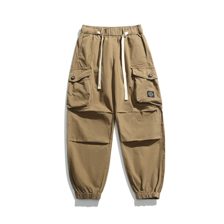 Men's cargo pants with elastic waistband and numerous pockets Lune London