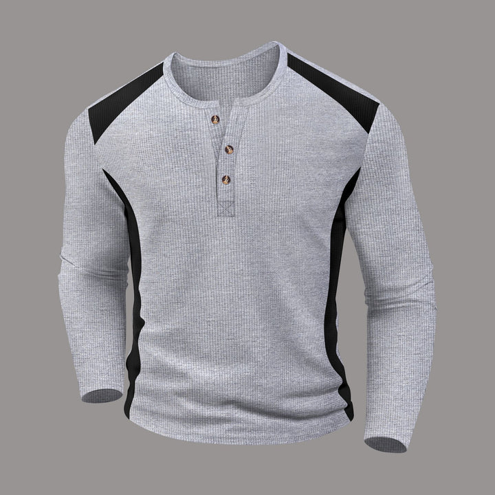 Men's long sleeve shirt with trendy buttons and textured fabric Lune London