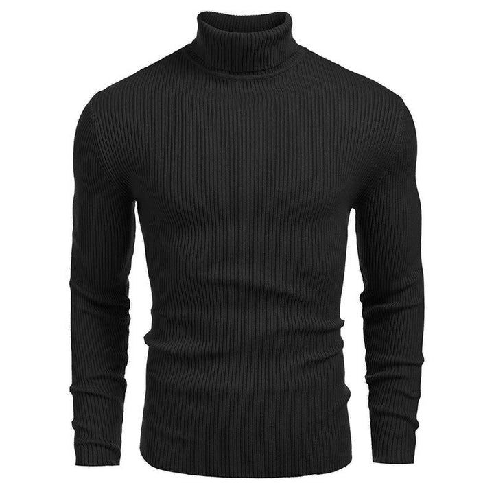 Pullover with turtleneck for men with textured ribbing pattern Lune London
