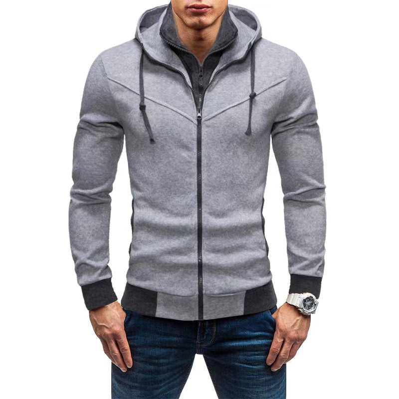 Sweatshirt jacket with hood for men with an elegant design and practical pockets Lune London