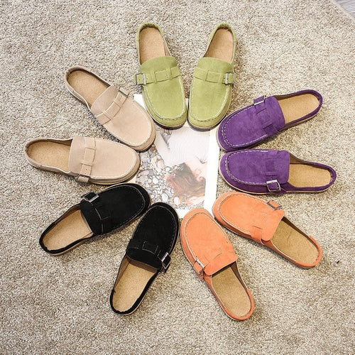 Ladies comfortable loafers with fashionable buckle detail Amarae