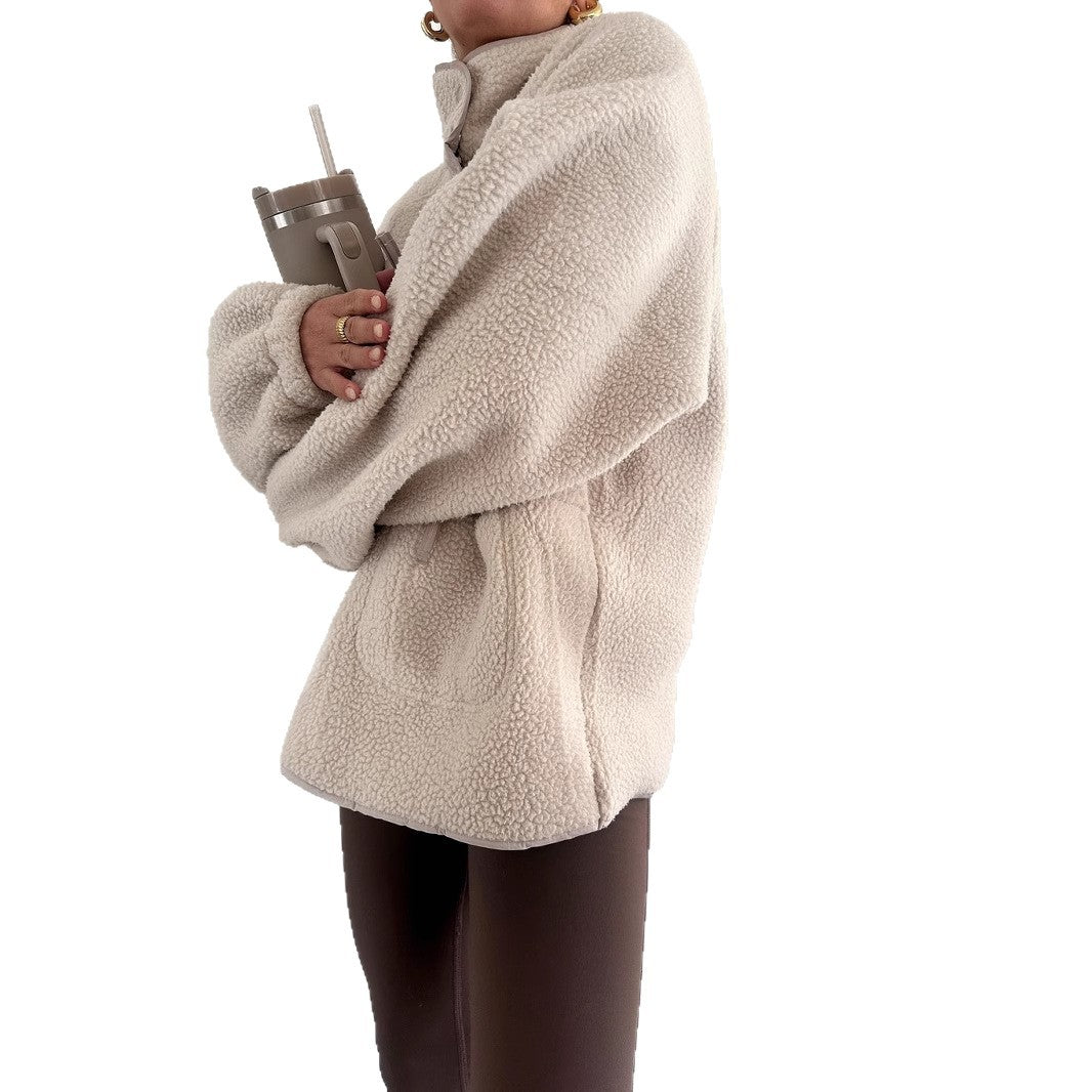 Ladies Oversized Chic Fleece Jacket