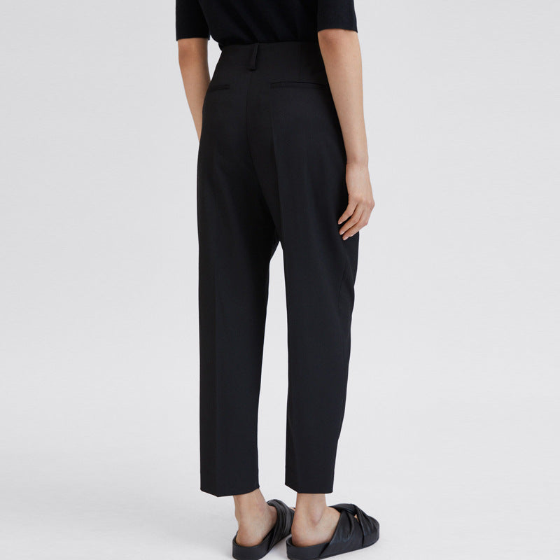 Pantalon de costume élégant pour femmes taille haute avec ceinture à la mode Chic & Stil