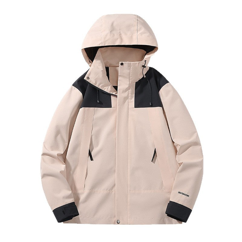 Men's Weatherproof Shell Parka with Adjustable Hood and Concealed Zippers Amarae