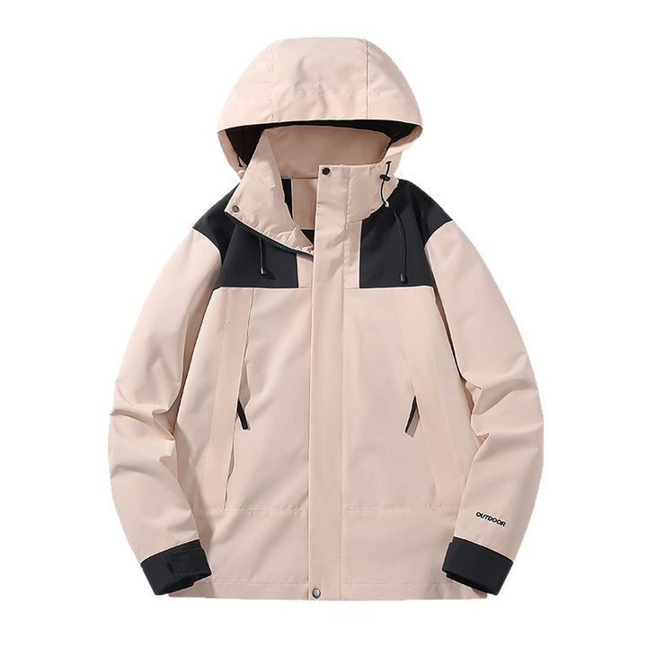 Men's Weatherproof Shell Parka with Adjustable Hood and Concealed Zippers Amarae