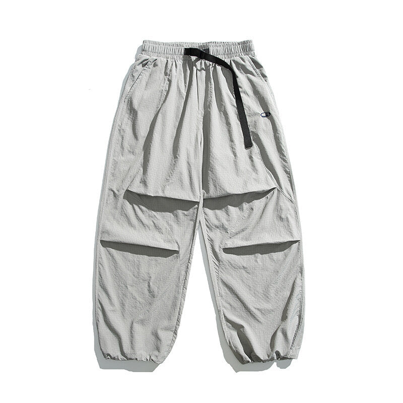 Unisex Lightweight Ripstop Cargo Pants with Multiple Flap Pockets and Elastic Hem Amarae