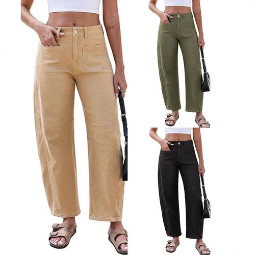 Jeans larges pour femmes avec taille haute et poches pratiques Chic & Stil