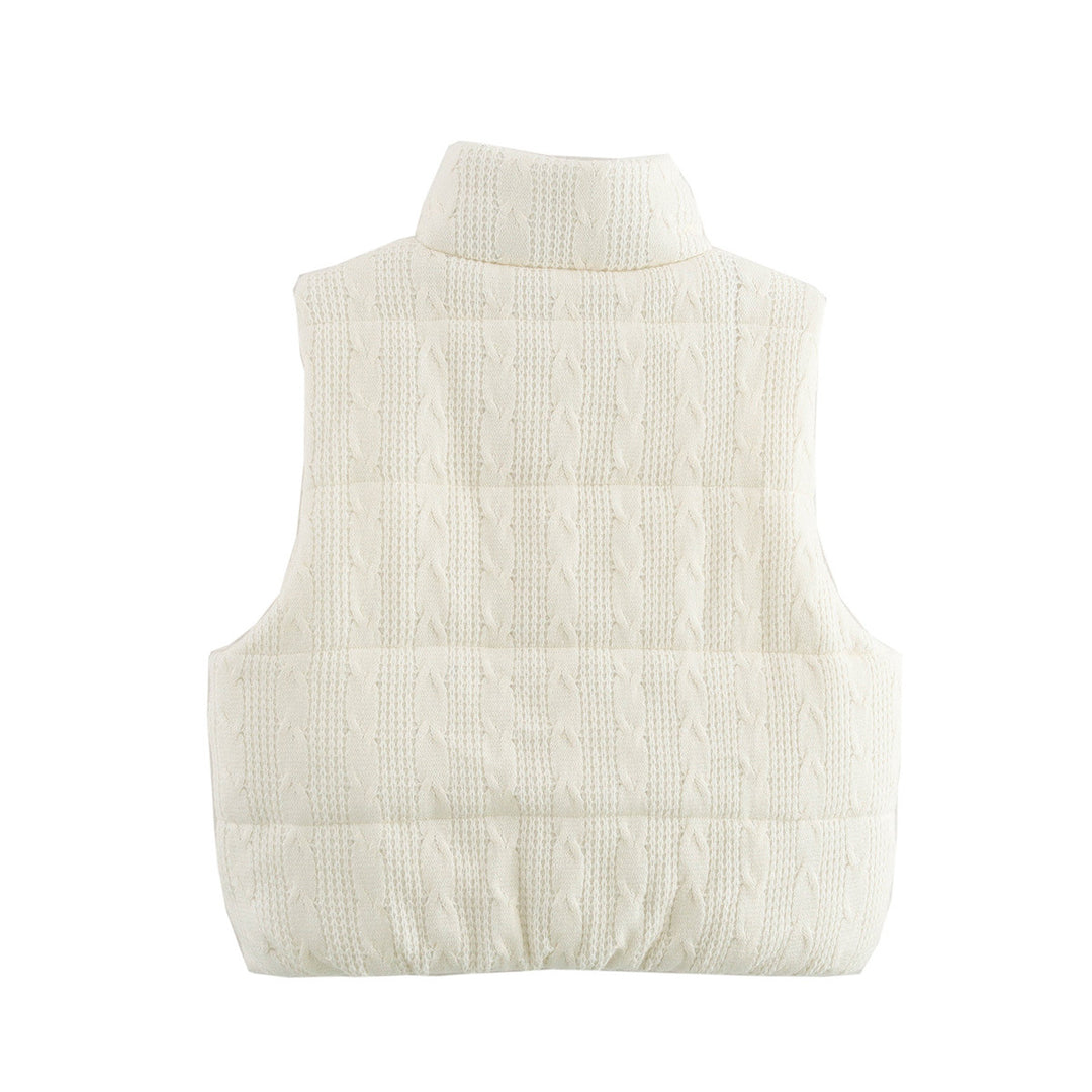 Ladies quilted vest with high-quality knit pattern and practical pockets Amarae