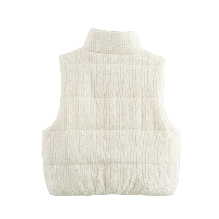 Ladies quilted vest with high-quality knit pattern and practical pockets Amarae