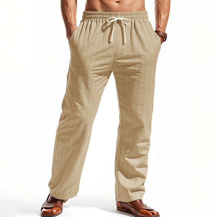 Casual striped men's pants with individual structure Lune London