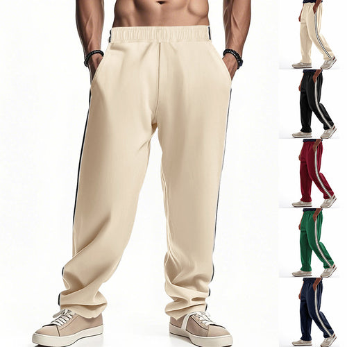 Men's sporty leisure pants with contrasting stripes on the sides Amarae