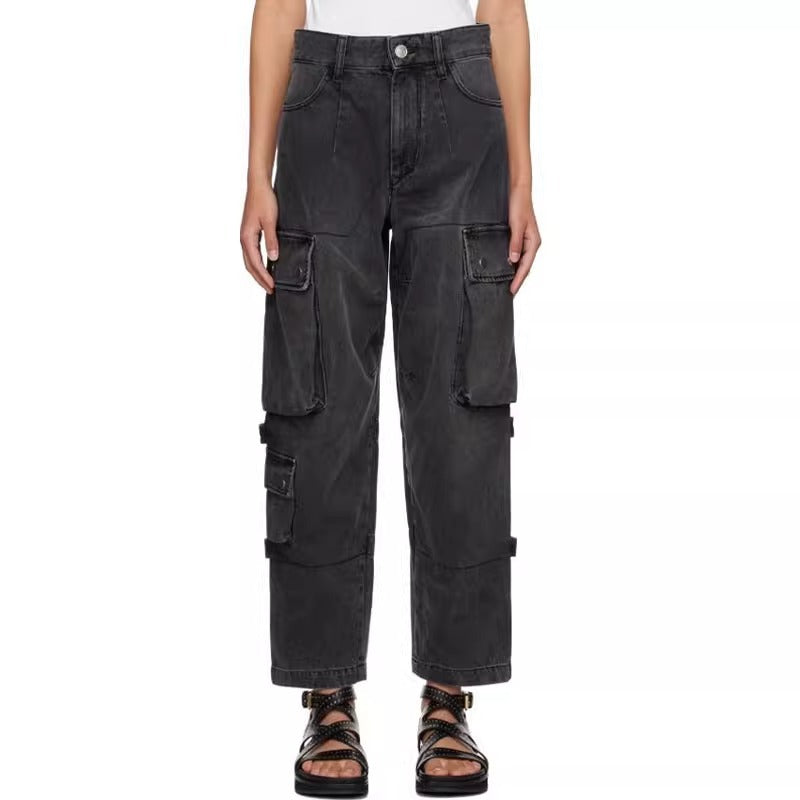 Pantalons cargo pour femmes avec une coupe ample et des poches pratiques Chic & Stil