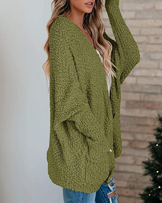 Cardigan cosy femme avec coupe ouverte et grandes poches Chic & Stil