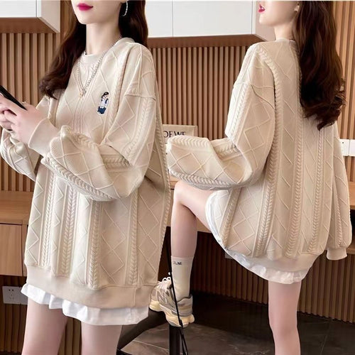 Pull en maille confortable pour femmes avec motif en relief Chic & Stil