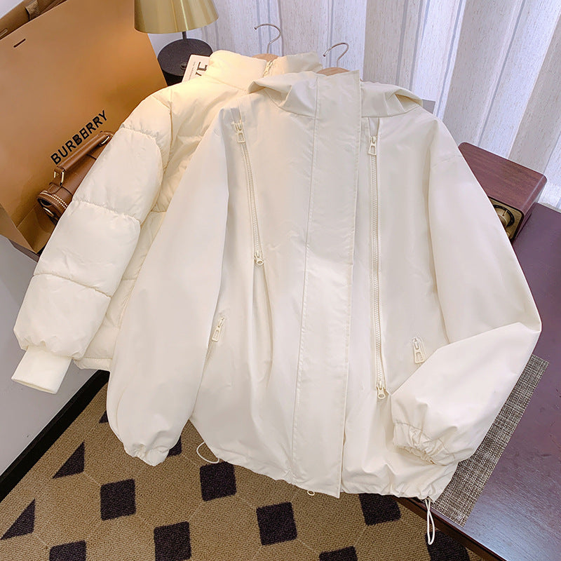Ladies Lightweight Transitional Jacket with Adjustable Hood and Practical Pockets Lune London