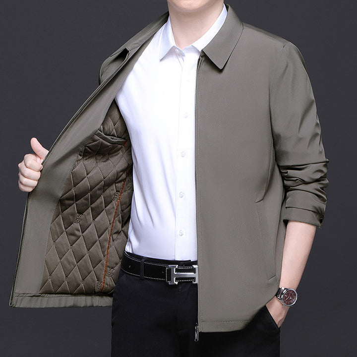 Men's lightweight quilted transitional jacket with internal quilted lining and classic collar Amarae