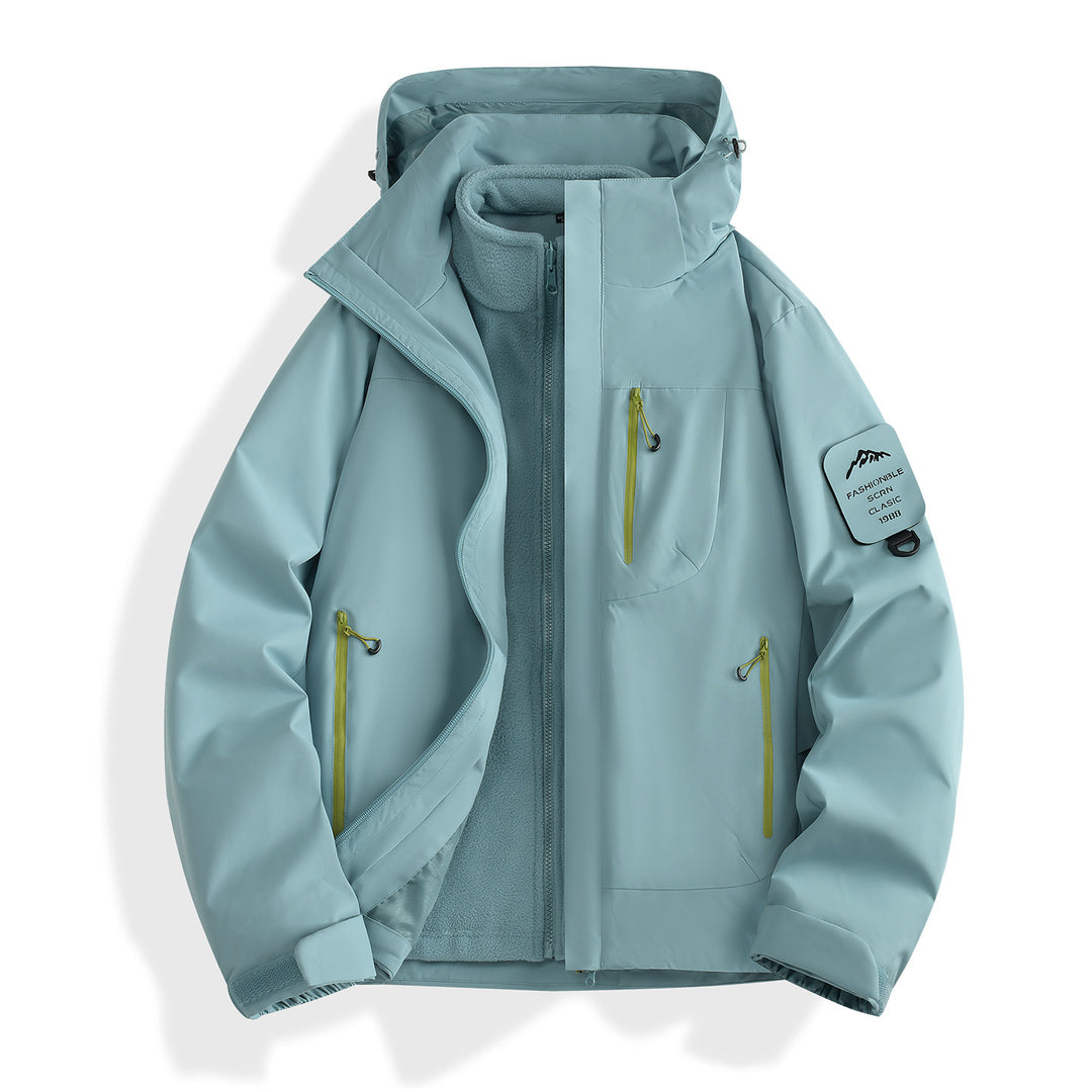 Women's two-layer softshell parka with removable fleece lining and waterproof zippers Amarae