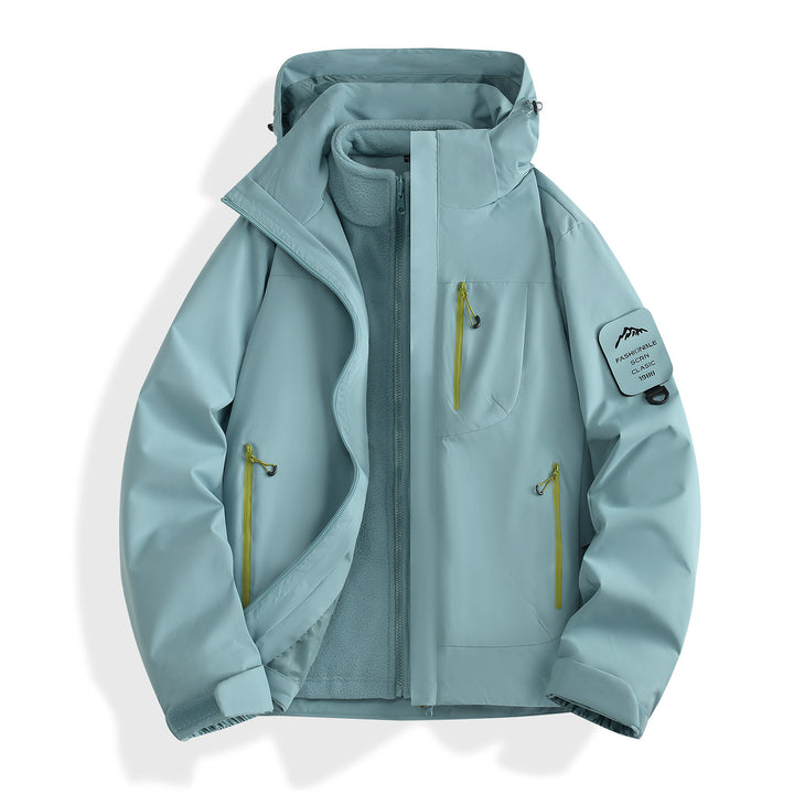 Women's two-layer softshell parka with removable fleece lining and waterproof zippers Amarae