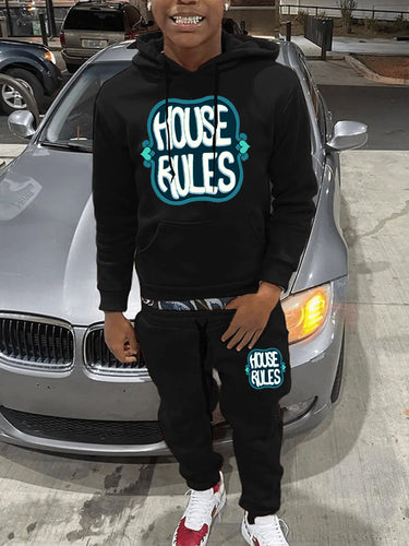 Men's Sport Hoodie and Jogging Set with Dynamic Inscription Amarae
