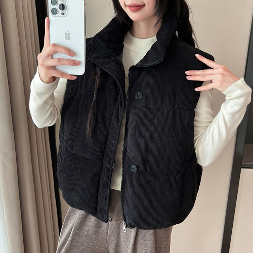 Ladies Comfortable quilted gilet with high pockets Amarae