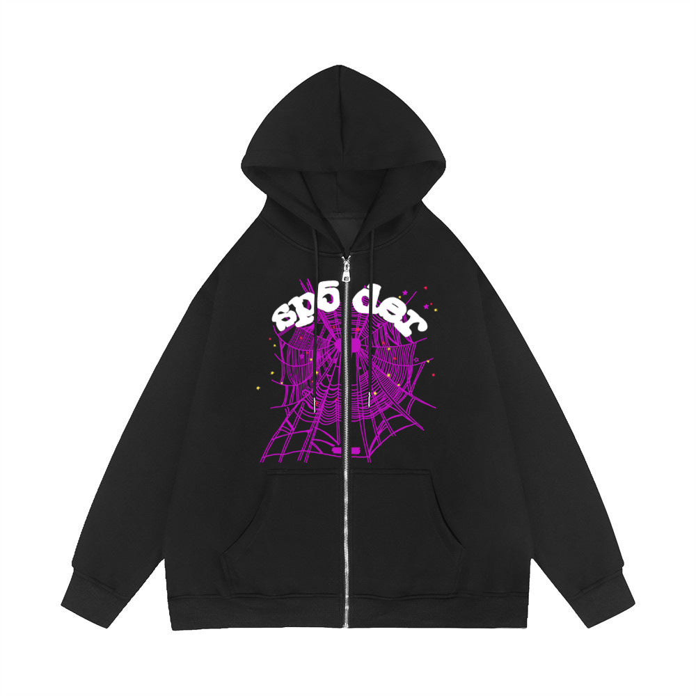 Women’s hoodie with a unique spider web design and a catchy graphic print Lune London