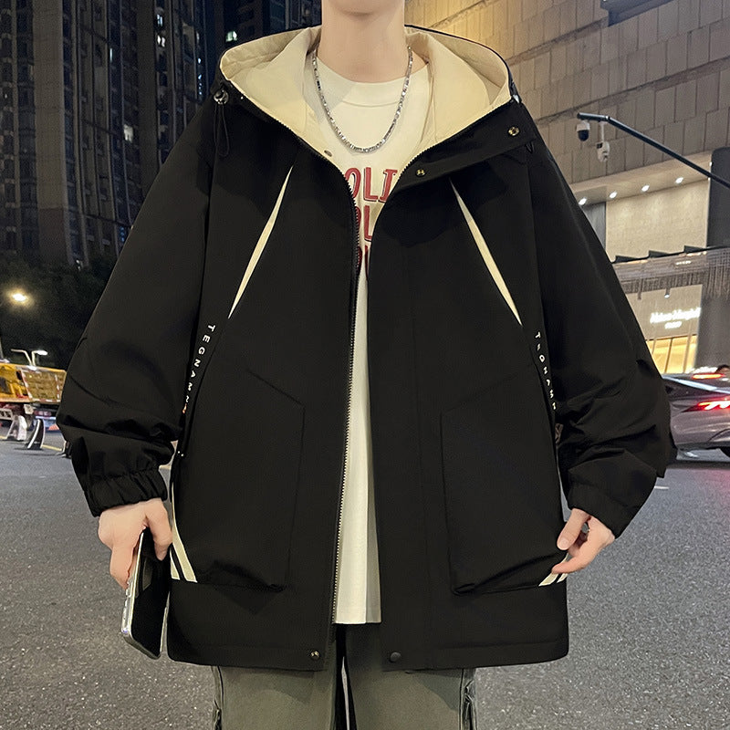 Lightweight men's jacket with adjustable hood Lune London