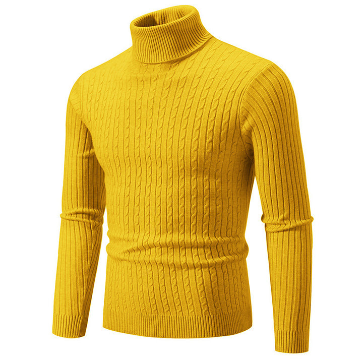Men's turtleneck sweater with textured knit pattern Lune London