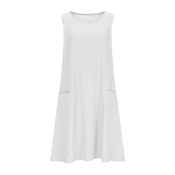 Women's Casual Sleeveless Dress with Double Pockets Lune London