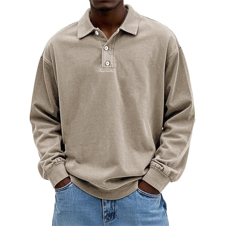 Men's polo t-shirt with button placket and relaxed fit Lune London