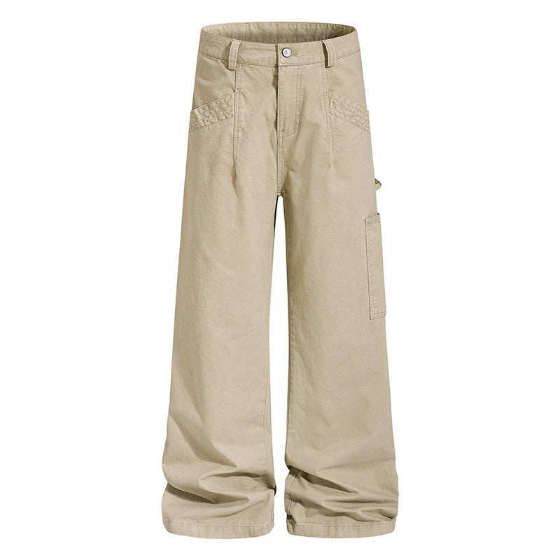 Women's Wide Cargo Palazzo Pants with Utility Pockets, High Waist and Casual Culotte Cut Amarae