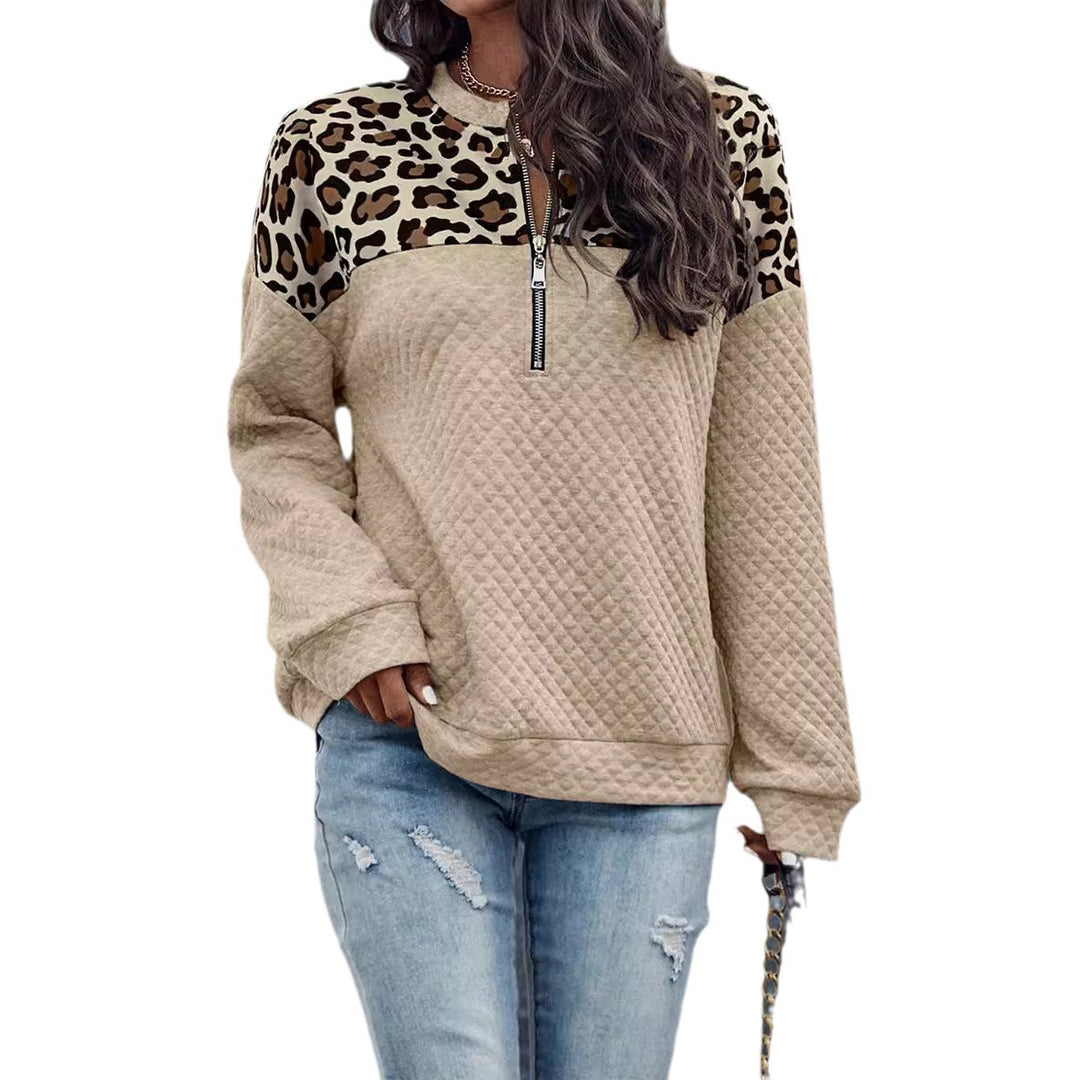 Quilted half-zip sweatshirt for women Lune London