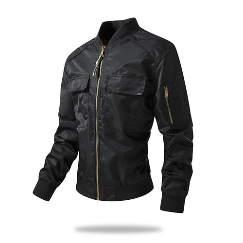 Lightweight bomber jacket for men with multifunctional pockets and elastic edges Amarae