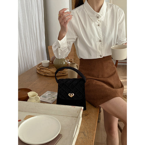 Ladies Elegant Blouse with Textured Collar and Button Closure Chic & Stil