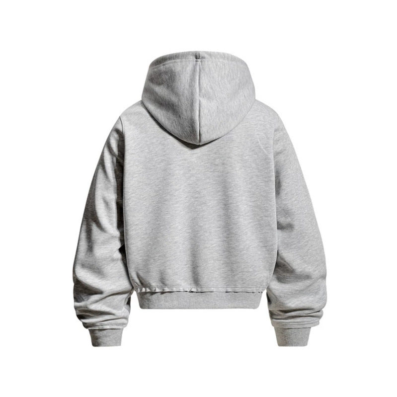 Women's hoodie sweatshirt jacket with decorative frogging embroidery and full-length zipper Amarae