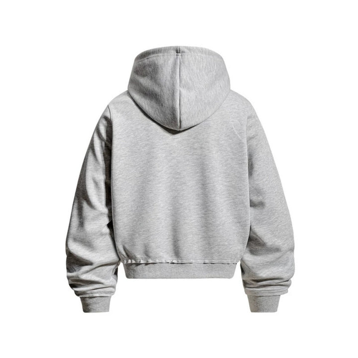 Women's hoodie sweatshirt jacket with decorative frogging embroidery and full-length zipper Amarae