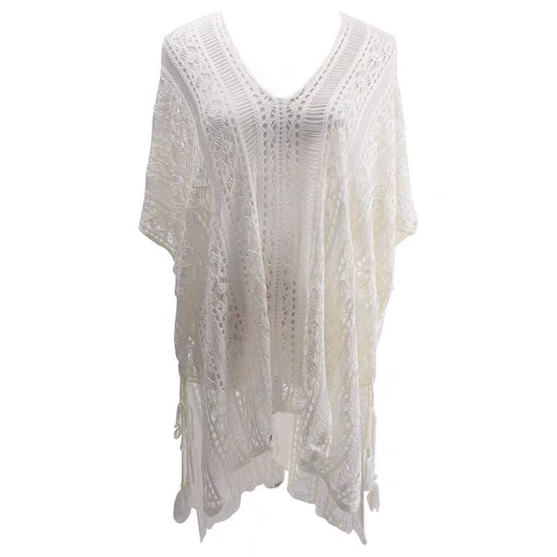 Ladies structured crochet beach cover-up Lune London