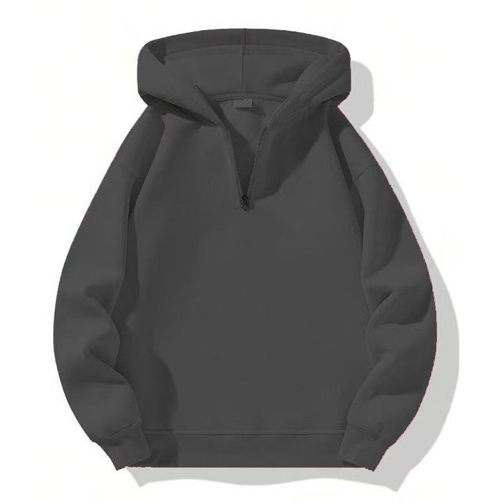 Hooded sweater for women with high collar and full zip Lune London