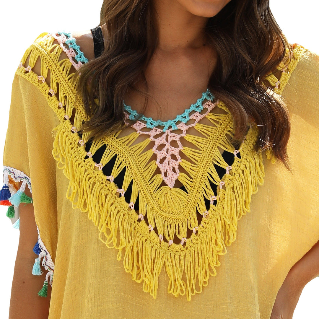 Bohemian fringe beach dress for women Lune London
