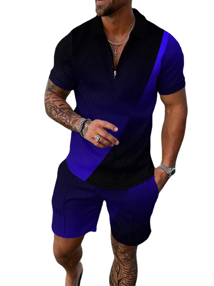 Men's Modern Chic Graphic Print Short Set